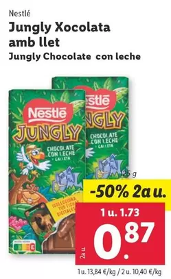Oferta de Nestlé - Jungly Chocolate Con Leche por 1,73€ en Lidl