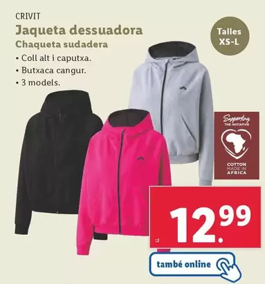 Oferta de Crivit - Chaqueta Sudadera por 12,99€ en Lidl