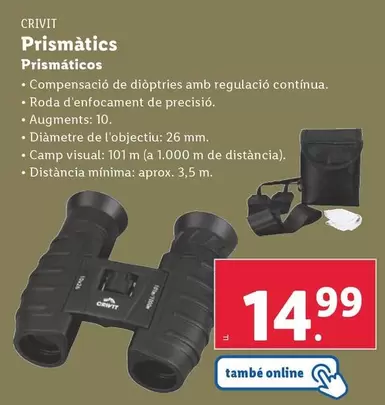 Oferta de Crivit - Prismáticos por 14,99€ en Lidl