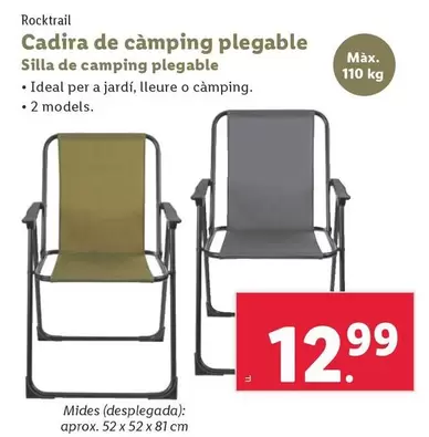 Oferta de Rocktrail - Silla De Camping Plegable  por 12,99€ en Lidl
