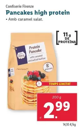 Oferta de Confiserie Firenze - Pancakes High Protein por 2,99€ en Lidl