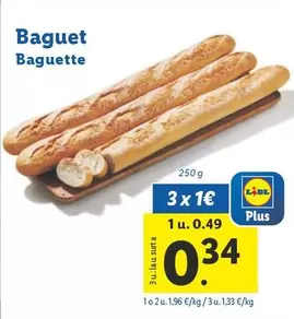 Oferta de Baguette  por 0,49€ en Lidl