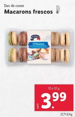 Oferta de Duc De Coeur - Macarons Frescos por 3,99€ en Lidl