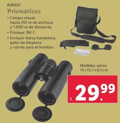 Oferta de Auriol - Prismáticos por 29,99€ en Lidl