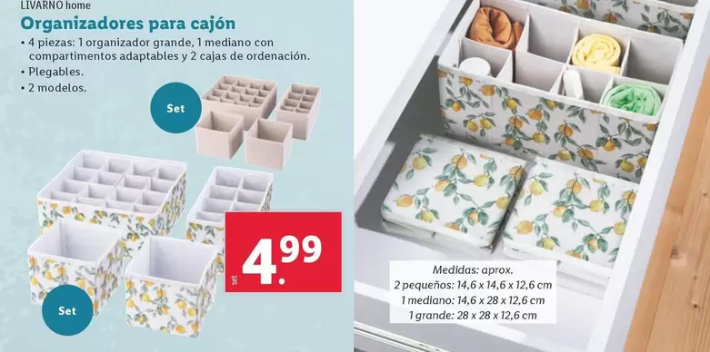 Oferta de Livarno Home - Organizadores Para Cajón por 4,99€ en Lidl
