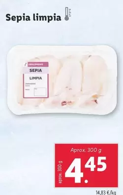 Oferta de Sepia Limpia por 4,45€ en Lidl
