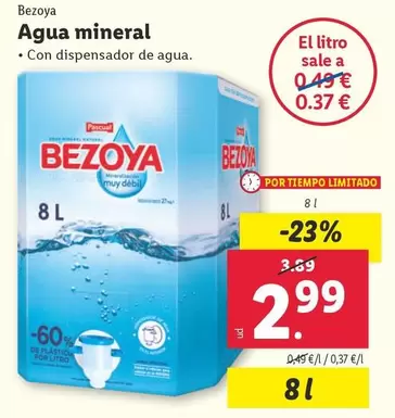 Oferta de Bezoya - Agua Mineral por 2,99€ en Lidl