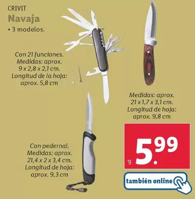Oferta de Crivit - Navaja por 5,99€ en Lidl