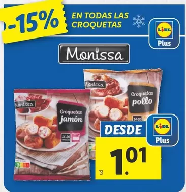 Oferta de Monissa - Croquetas  por 1,01€ en Lidl