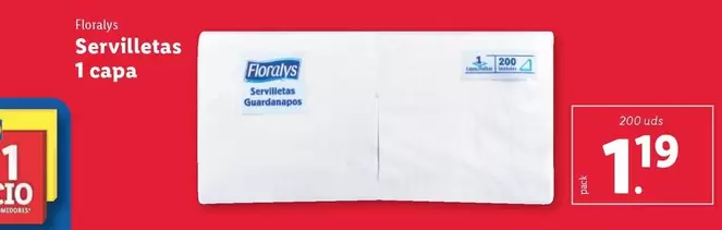 Oferta de Floralys - Servilletas 1 Capa  por 1,19€ en Lidl