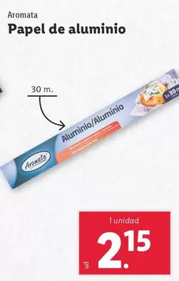 Oferta de Aromata - Papel De Aluminio por 2,15€ en Lidl