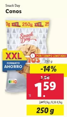 Oferta de Snack Day - Conos por 1,59€ en Lidl