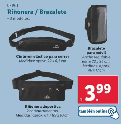 Oferta de Crivit - Riñonera/Brazalete por 3,99€ en Lidl
