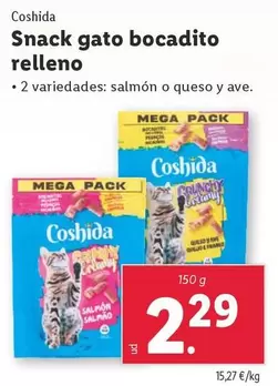 Oferta de Coshida - Snack Gato Bocadito Relleno por 2,29€ en Lidl