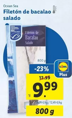 Oferta de Ocean Sea - Filetón De Bacalao Salado por 9,99€ en Lidl