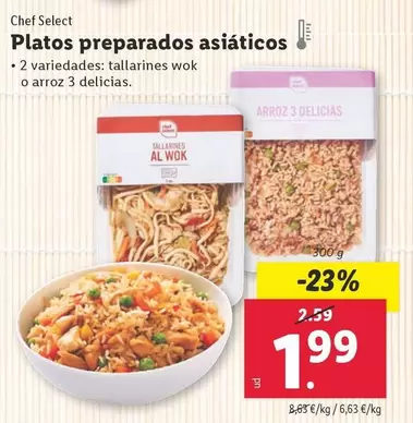 Oferta de Chef select - Platos Preparados Asiaticos por 1,99€ en Lidl