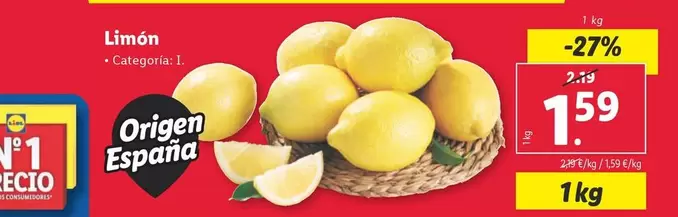 Oferta de Limón por 1,59€ en Lidl