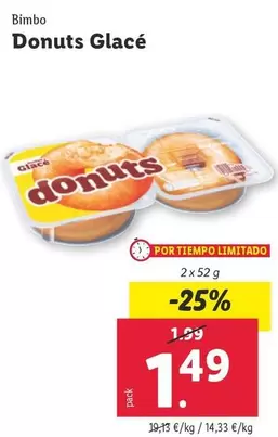 Oferta de Bimbo - Donuts Glacé  por 1,49€ en Lidl