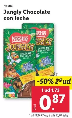 Oferta de Nestlé - Jungly Chocolate Con Leche por 1,73€ en Lidl