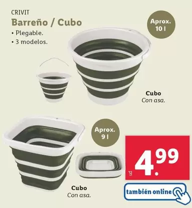 Oferta de Crivit - Barreno/Cubo por 4,99€ en Lidl