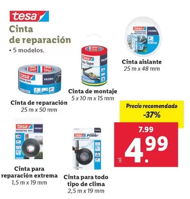Oferta de Tesa - Cinta De Reparación por 4,99€ en Lidl