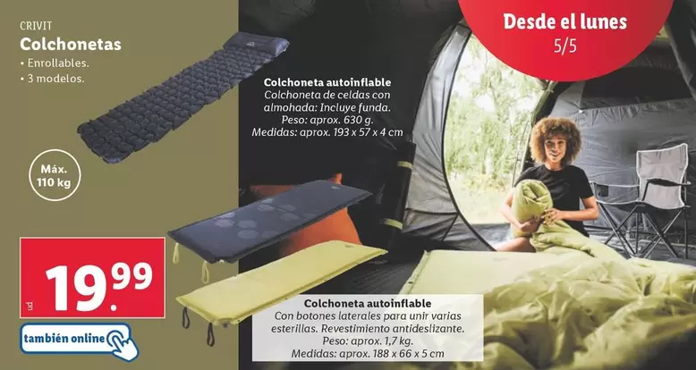 Oferta de Crivit - Colchonetas por 19,99€ en Lidl