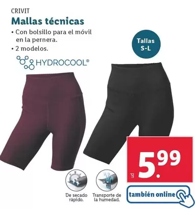 Oferta de Crivit - Mallas Técnicas por 5,99€ en Lidl