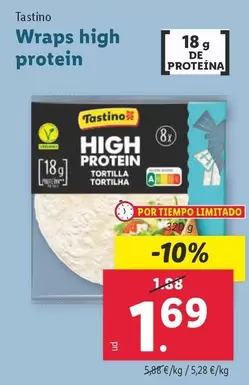 Oferta de Tastino - Wraps High Protein por 1,69€ en Lidl