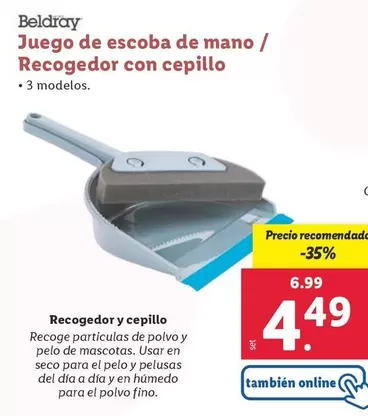 Oferta de Beldray - Juego De Escoba De Mano / Recogedor Con Cepillo por 4,49€ en Lidl