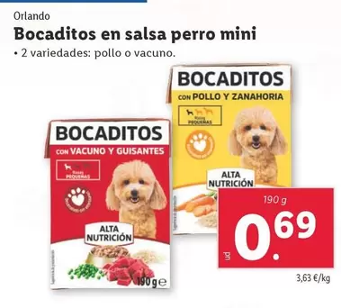 Oferta de Orlando - Bocaditos En Salsa Perro Mini  por 0,69€ en Lidl