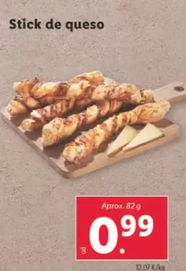 Oferta de Stick De Queso por 0,99€ en Lidl