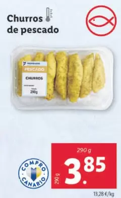 Oferta de Churros De Pescado por 3,85€ en Lidl