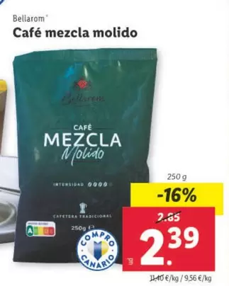 Oferta de Bellarom - Cafe Mezcla Molido por 2,39€ en Lidl
