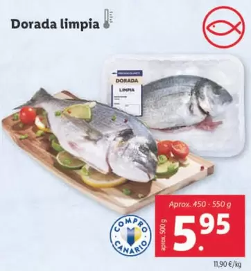 Oferta de Dorada Limpia por 5,95€ en Lidl