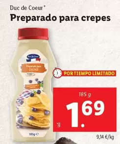 Oferta de Duc De Coeur - Preparado Para Crepes por 1,69€ en Lidl