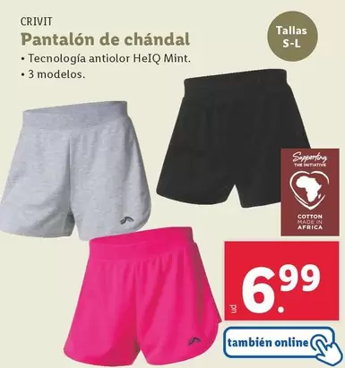 Oferta de Crivit - Pantalón De Chándal  por 6,99€ en Lidl