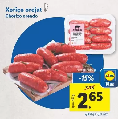 Oferta de Chorizo Oreado por 2,65€ en Lidl