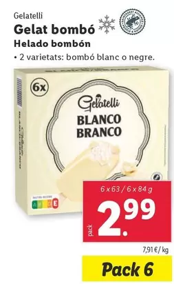 Oferta de Gelatelli - Helado Bombón por 2,99€ en Lidl
