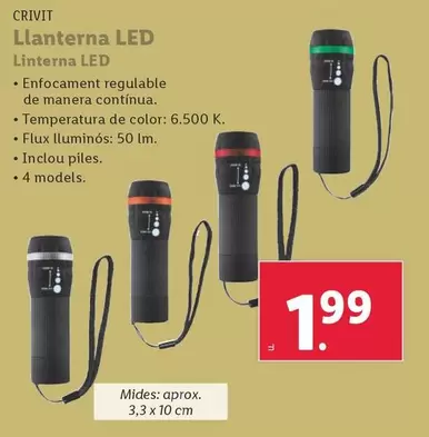 Oferta de Crivit - Linterna LED por 1,99€ en Lidl