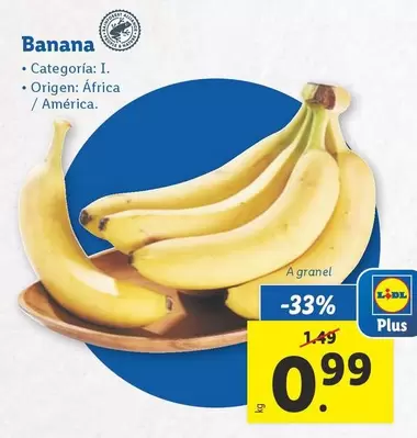 Oferta de Banana por 0,99€ en Lidl