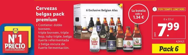 Oferta de Cervezas Belgas Pack Premium por 7,99€ en Lidl