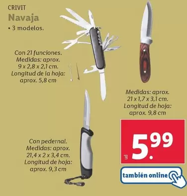 Oferta de Crivit - Navaja por 5,99€ en Lidl