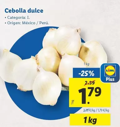 Oferta de Cebolla Dulce por 1,79€ en Lidl