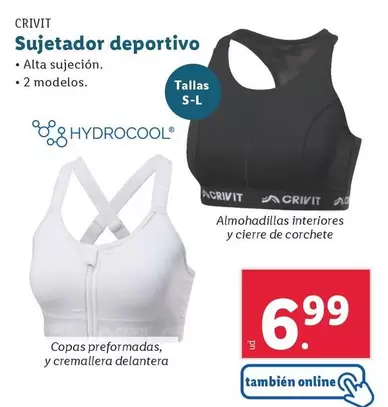 Oferta de Crivit - Sujetador Deportivo por 6,99€ en Lidl
