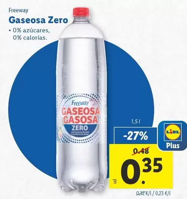 Oferta de Freeway - Gaseosa Zero por 0,35€ en Lidl