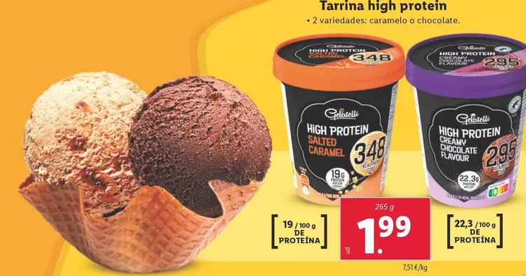 Oferta de Caramelo - Tarrina High Protein por 1,99€ en Lidl