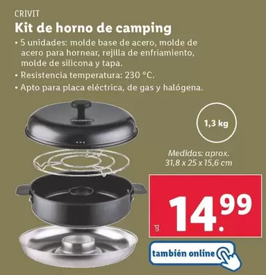 Oferta de Crivit - Kit De Horno De Camping por 14,99€ en Lidl