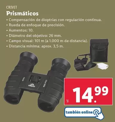 Oferta de Crivit - Prismáticos por 14,99€ en Lidl