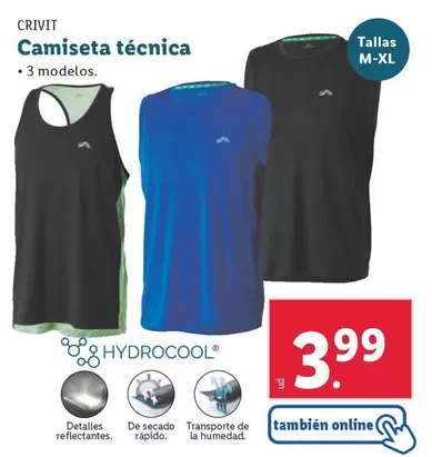Oferta de Crivit - Camiseta Técnica por 3,99€ en Lidl