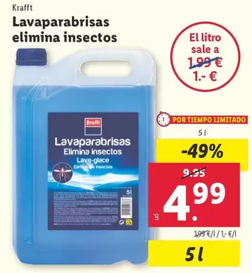 Oferta de Krafft - Lavaparabrisas Elimina Insectos por 4,99€ en Lidl